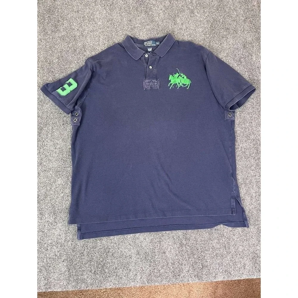 Vintage Polo Ralph Lauren‎ Men's 2XL Short Sleeve Shirt Dual Match Big Pony #2